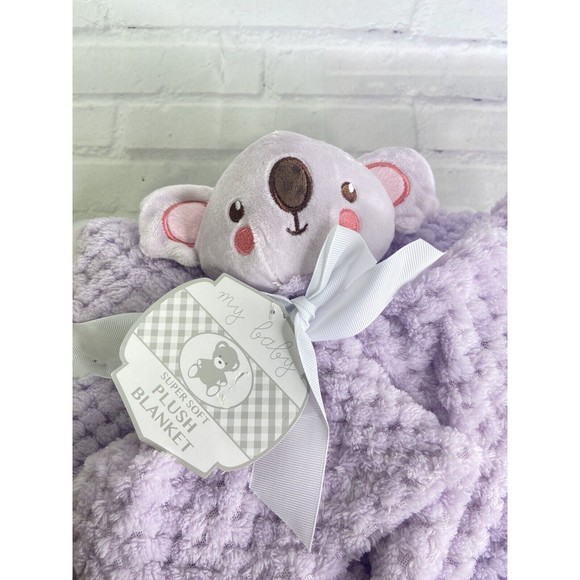 My Baby Girl Super Soft Purple Koala Plush Lovey Security Blanket 30in X 30in - Picture 2 of 4